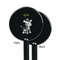 Safari Black Plastic 5.5" Stir Stick - Single Sided - Round - Front & Back