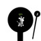 Safari Black Plastic 6" Food Pick - Round - Closeup