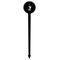 Safari Black Plastic 6" Food Pick - Round - Single Pick