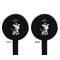 Safari Black Plastic 7" Stir Stick - Double Sided - Round - Front & Back