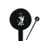 Safari Black Plastic 7" Stir Stick - Round - Closeup