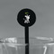 Safari Black Plastic 7" Stir Stick - Round - Main