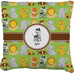 Safari Faux-Linen Throw Pillow 20" (Personalized)