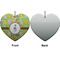 Safari Ceramic Flat Ornament - Heart Front & Back (APPROVAL)