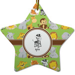 Safari Star Ceramic Ornament w/ Name or Text