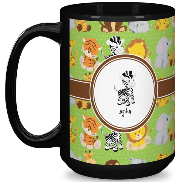 Custom Safari 15 Oz Coffee Mug - Black (Personalized)