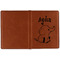 Safari Cognac Leather Passport Holder Outside Single Sided - Apvl