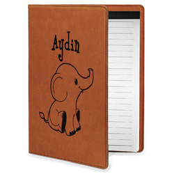 Safari Leatherette Portfolio with Notepad - Small - Double Sided (Personalized)