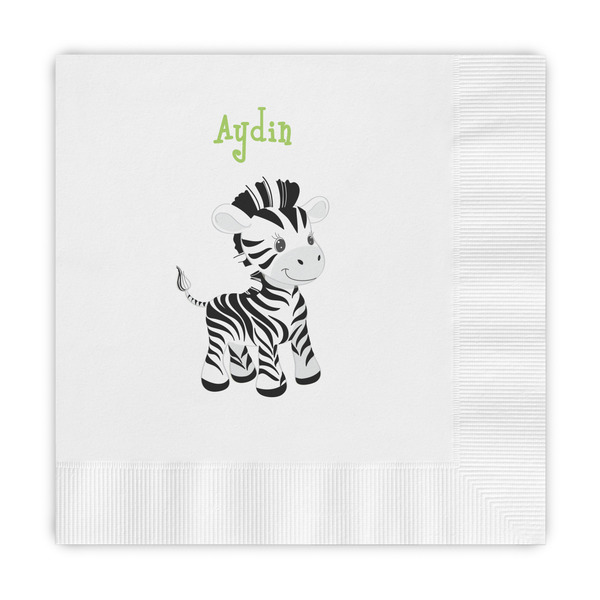 Custom Safari Embossed Decorative Napkins (Personalized)