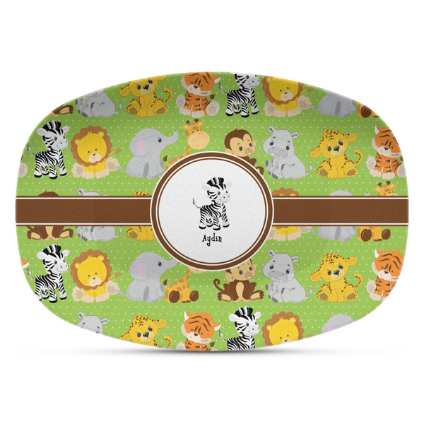 Custom Safari Plastic Platter - Microwave & Oven Safe Composite Polymer (Personalized)