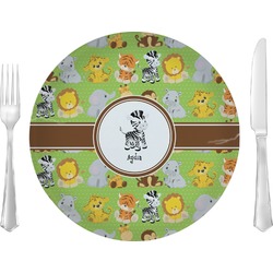 Safari 10" Glass Lunch / Dinner Plates - Single or Set (Personalized)