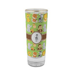 Safari 2 oz Shot Glass -  Glass with Gold Rim - Set of 4 (Personalized)