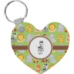 Safari Heart Plastic Keychain w/ Name or Text