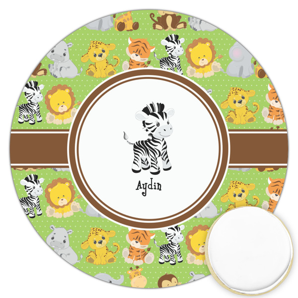 Custom Safari Printed Cookie Topper - 3.25" (Personalized)