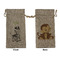 Safari Large Burlap Gift Bags - Front & Back