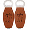 Safari Leather Bar Bottle Opener - Front and Back