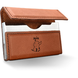 Safari Leatherette Business Card Holder - Single Sided (Personalized)