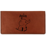 Safari Leatherette Checkbook Holder - Double Sided (Personalized)