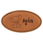 Safari Leatherette Oval Name Badge with Magnet (Personalized)