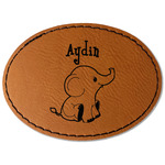 Safari Faux Leather Iron On Patch - Oval (Personalized)