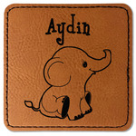 Safari Faux Leather Iron On Patch - Square (Personalized)