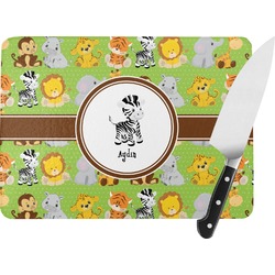 Safari Rectangular Glass Cutting Board - Medium - 11"x8" (Personalized)