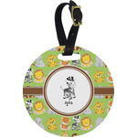 Safari Plastic Luggage Tag - Round (Personalized)