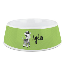 Safari Plastic Dog Bowl - Medium (Personalized)