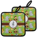 Safari Pot Holders - Set of 2 w/ Name or Text