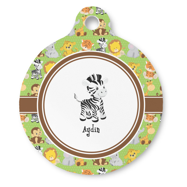 Custom Safari Round Pet ID Tag (Personalized)