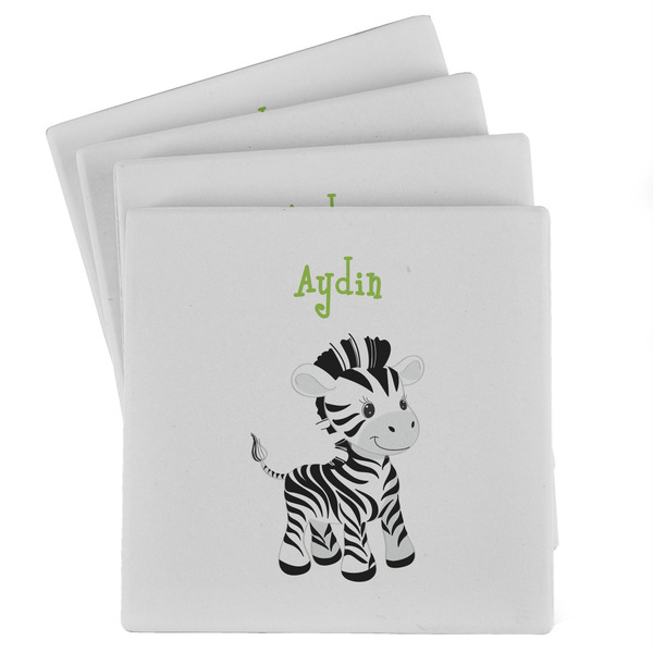 Custom Safari Absorbent Stone Coasters - Set of 4 (Personalized)