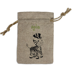 Safari Small Burlap Gift Bag - Front (Personalized)