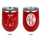 Safari Stainless Wine Tumblers - Red - Double Sided - Approval