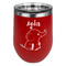 Safari Stainless Wine Tumblers - Red - Double Sided - Front