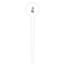 Safari White Plastic 4" Food Pick - Round - Single Pick