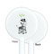 Safari White Plastic 5.5" Stir Stick - Single Sided - Round - Front & Back