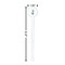 Safari White Plastic 7" Stir Stick - Round - Dimensions