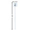 Safari White Plastic Stir Stick - Square - Dimensions