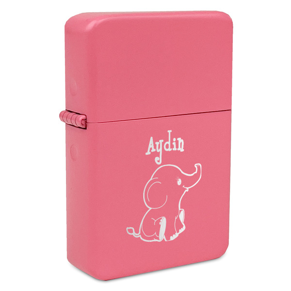 Custom Safari Windproof Lighter - Pink - Single Sided (Personalized)