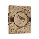 Safari Wood 3-Ring Binder - 1" Half-Letter Size (Personalized)