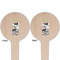 Safari Wooden 4" Food Pick - Round - Double Sided - Front & Back