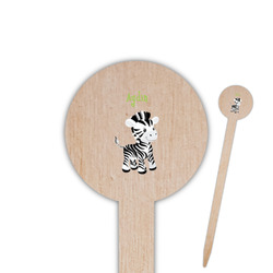 Safari 6" Round Wooden Food Picks - Double Sided (Personalized)