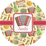 Vintage Musical Instruments Multipurpose Round Labels - 1" (Personalized)