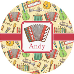 Vintage Musical Instruments Multipurpose Round Labels - 1" (Personalized)