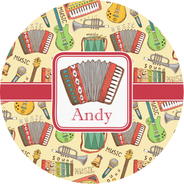 Custom Vintage Musical Instruments Multipurpose Round Labels - 1" (Personalized)