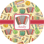 Vintage Musical Instruments Multipurpose Round Labels - 2" (Personalized)