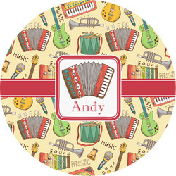 Vintage Musical Instruments Multipurpose Round Labels - 2" (Personalized)