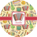 Vintage Musical Instruments Multipurpose Round Labels - 3" (Personalized)