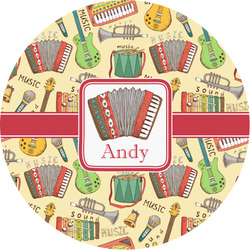 Vintage Musical Instruments Multipurpose Round Labels - 3" (Personalized)