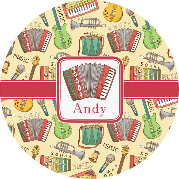 Custom Vintage Musical Instruments Multipurpose Round Labels - 3" (Personalized)